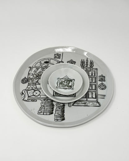Dollhouse Parlor Plate Set