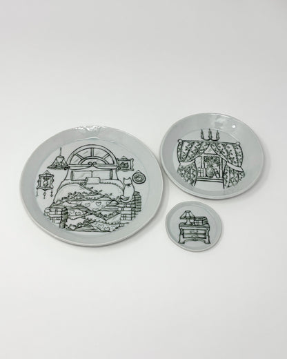 Dollhouse Bedroom Plate Set