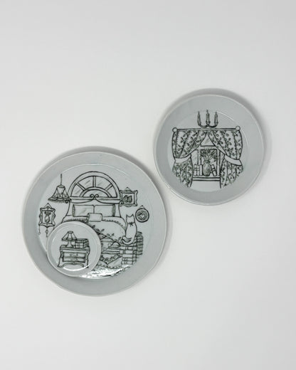 Dollhouse Bedroom Plate Set