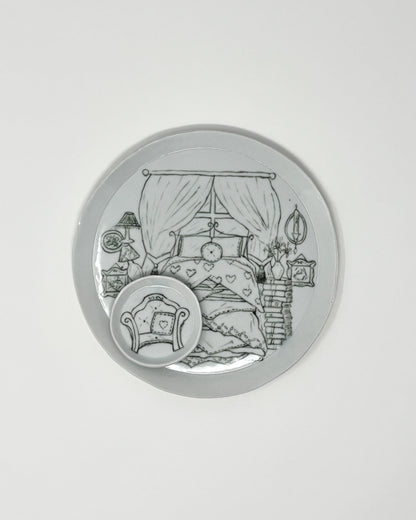 Dollhouse Bedroom Plate Set