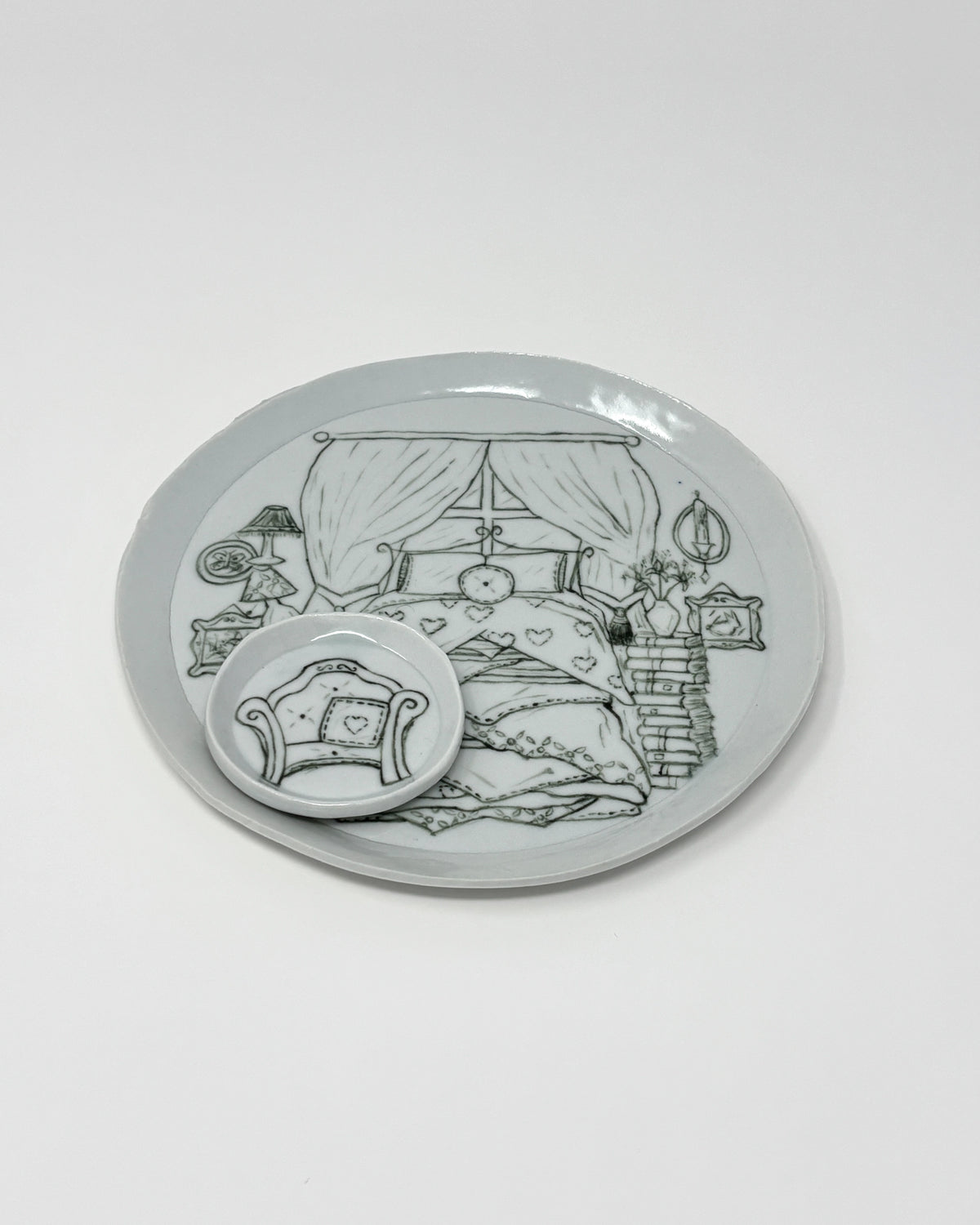 Dollhouse Bedroom Plate Set