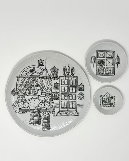 Dollhouse Parlor Plate Set